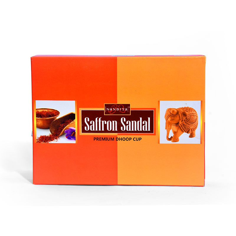 NANDITA SAFFRON SANDAL DHOOP 12CUP