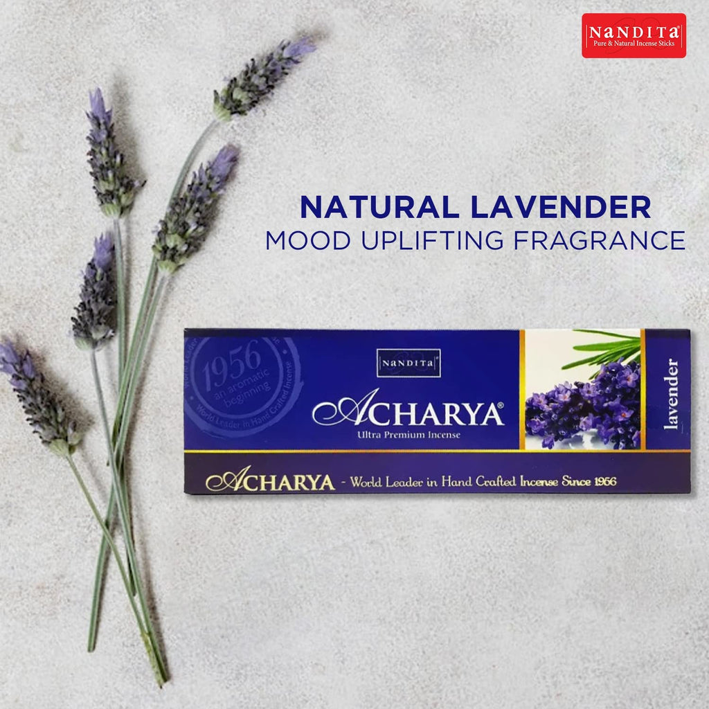 Nandita Acharya Lavender Premium incense stick single Pack