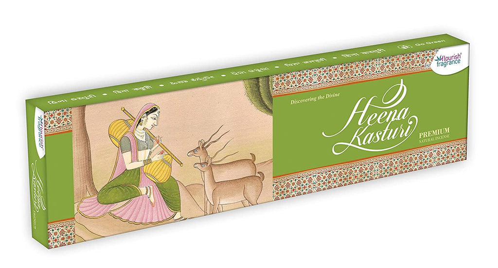 Heena kasturi incense sticks 50gm by flourish fragrance and premium quality masala agarbatti pack