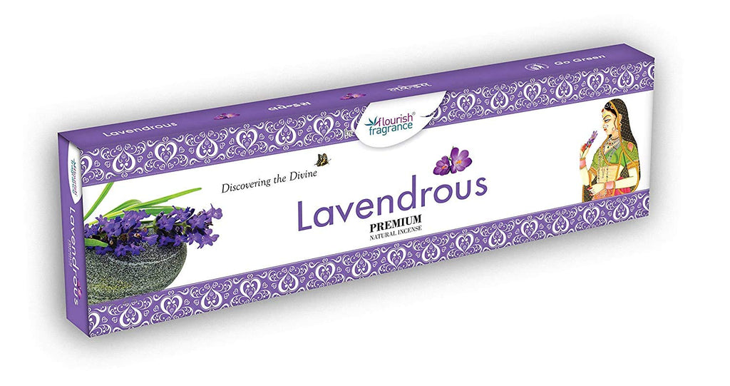 Lavendrous incense sticks 50gm by flourish fragrance and premium quality masala agarbatti pack