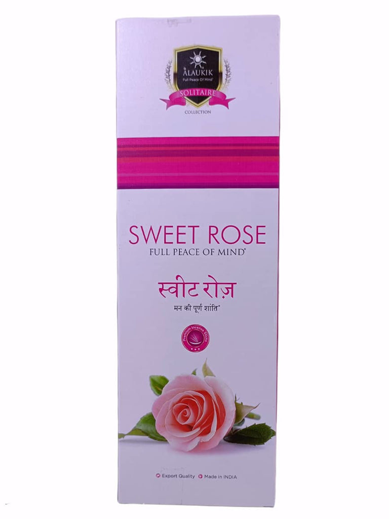 Alaukik Sweet Rose Premium Incense Sticks 100gm pack