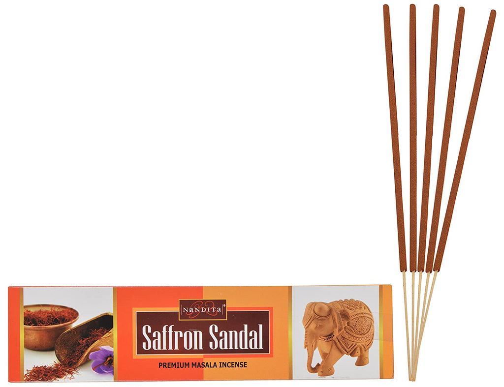 Nandita Saffron sandal Incense sticks / agarbatti 50gm pack