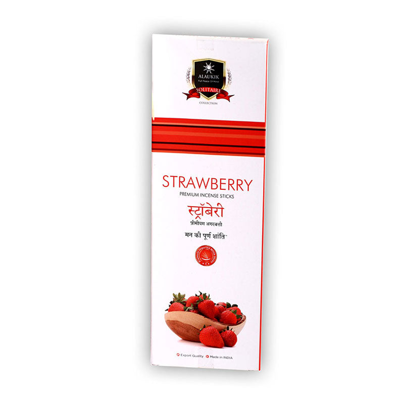 Alaukik Strawberry Premium Incense Sticks 100gm pack